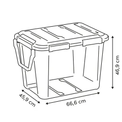 Caja de almacenaje transparente 100L