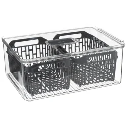 Caja de almacenamiento apilable 22.5x12x32.5Cm