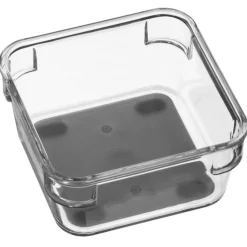 Caja de almacenamiento con fondo gris 9x9cm