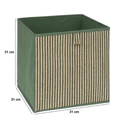 Caja de almacenamiento COTTY verde 31x31cm