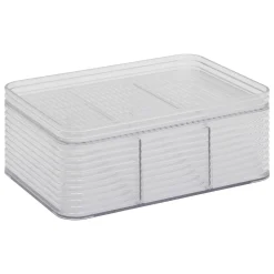 Caja de almacenje con 3 separaciones gris