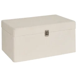 Caja decorativa CARLIE blanca 26x34x54cm