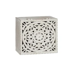Caja Decorativa De Madera 16.5x19.5x8Cm