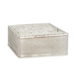 Caja Decorativa De Madera 16.5x19.5x8Cm