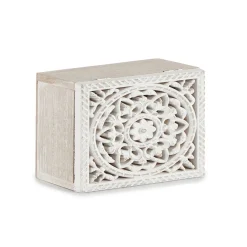 Caja Decorativa Madera Blanca 11x16x8Cm