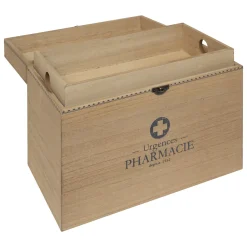 Caja De Farmacia Lit Beige De Madera