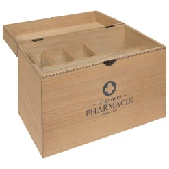 Caja De Farmacia Lit Beige De Madera