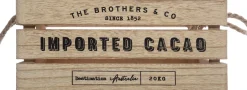 Caja De Madera Beige 35.2x25.1x15Cm