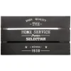 Caja de madera Factory gris oscuro