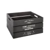 Caja de madera Factory gris oscuro