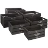 Caja de madera Factory gris oscuro