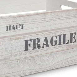 Caja De Madera Fragile 28x18x14Cm