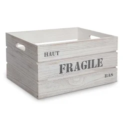 Caja De Madera Fragile 37x27x20Cm