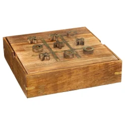 Caja de madera mango con multi juegos