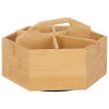 Caja de té giratoria con 6 compartimentos