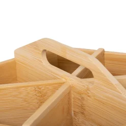 Caja de té giratoria con 6 compartimentos