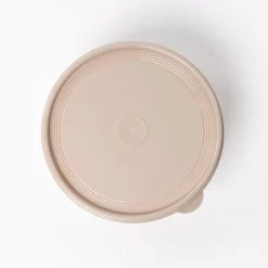 Caja hermética redonda beige 1,3L
