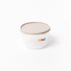 Caja hermética redonda beige 2,4L
