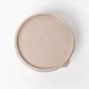 Caja hermética redonda beige 0,8l