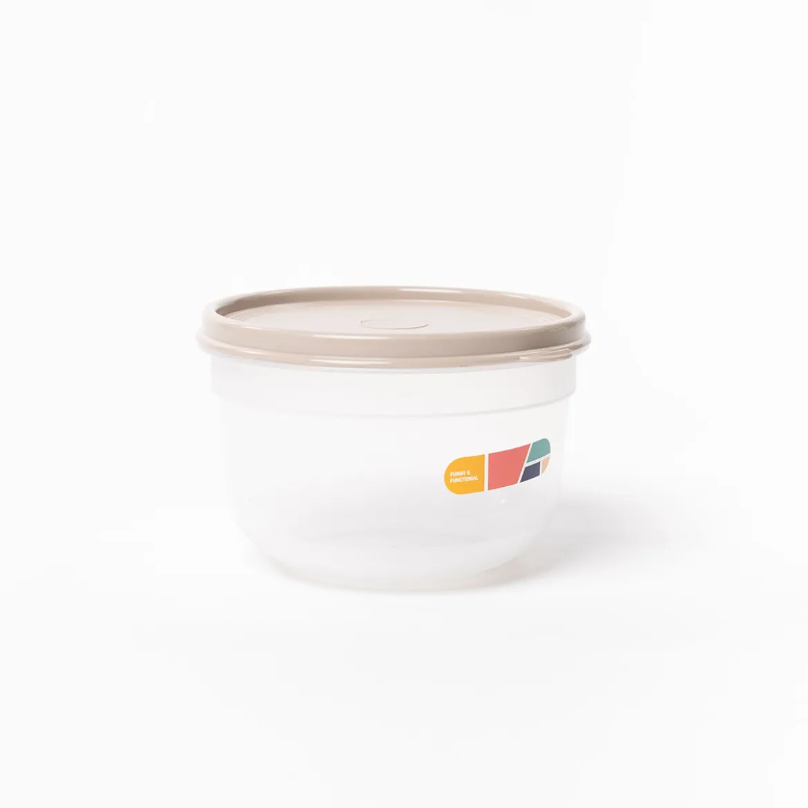 Caja hermética redonda beige 1,4L
