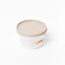 Caja hermética redonda beige 1,4L