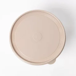 Caja hermética redonda beige 4L