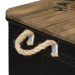 Caja Metálica Negra 60.1x37.8x33.1Cm