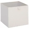 Caja organizadora blanca de bouclé 31x31cm