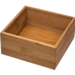 Caja organizadora de bambú 15x15x7Cm