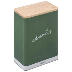 Caja Para Cereales Metálica Verde