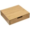 Caja para cápsulas de café con cajón de bambú