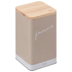 Caja Para Harina Metálica Beige