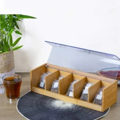 Caja Para Té C/5 Compartimentos