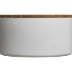 Caja P/ Baño Con Tapa De Bambú Y Espejo
