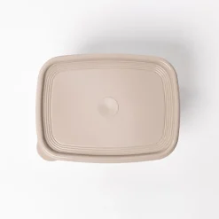 Caja rectangular con tapa beige 1,7L