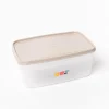 Caja rectangular con tapa beige 4,5L