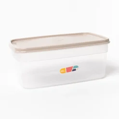 Caja rectangular con tapa beige 4,5L