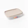 Caja rectangular con tapa beige 0,8L