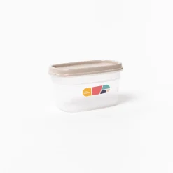 Caja rectangular con tapa beige 0,5L