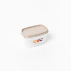 Caja rectangular con tapa beige 0,5L