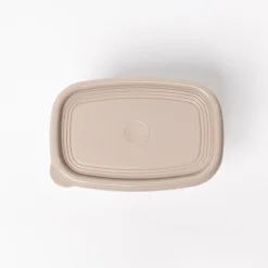 Caja rectangular con tapa beige 0,5L