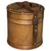 Caja Redonda De Madera 21x20x20.5Cm