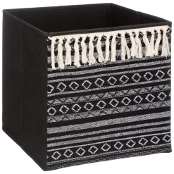 Caja Étnica Tnt Con Pompones 31x31Cm