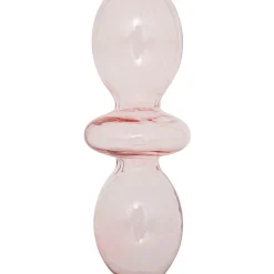 Candelabro Bulles Rosa De Vidrio 25.7cm