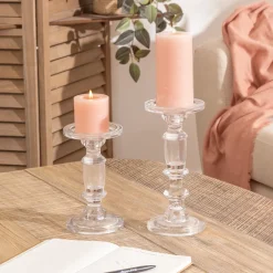 Candelabro De Vidrio 11.4x19Cm