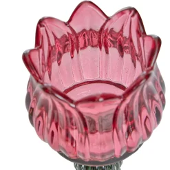 Candelabro FLEUR DE ROSE de vidrio 17cm