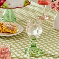 Candelabro FLEUR DE ROSE de vidrio 15cm