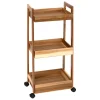 Carr de cocina de madera de acacia con 3 niveles