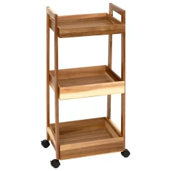 Carr de cocina de madera de acacia con 3 niveles