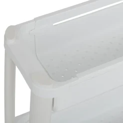 Carrito auxiliar blanco extensible con 4 cestos